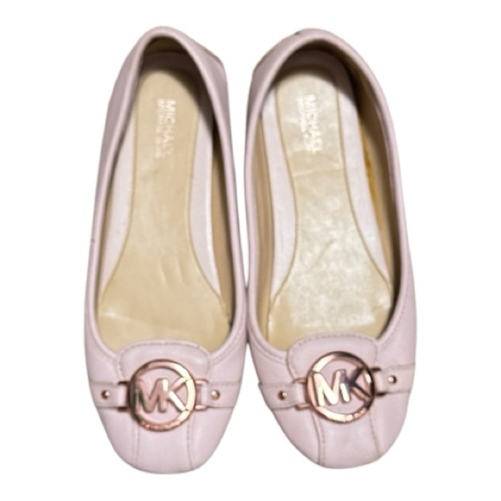 MICHAEL KORS Women's Leather Fulton Studded Logo Moccasin, Rose Gold, Sz 6.5 - Picture 6 of 8